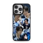 Stray Kids IN blue photo collage iPhone 16 Pro Max Black Case