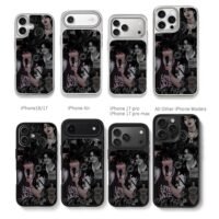 Stray Kids IN dark collage Chris Brown Phone Case Black Electroplated Silver For Iphone 11 To 17