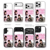 Stray Kids IN Karma pink star photo Chris Brown Phone Case Black Electroplated Silver For Iphone 11 To 17