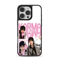 Stray Kids IN Karma pink star photo iPhone 16 Pro Max Black Case