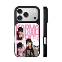 Stray Kids IN Karma pink star photo iPhone 17 Pro Max Black Case