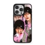 Stray Kids IN pink star collage iPhone 16 Pro Max Black Case