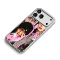 Stray Kids IN pink star collage iPhone 17 Pro Max Electroplated Silver Case2