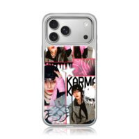 Stray Kids Jeongin Karma collage iPhone 17 Pro Max Electroplated Silver Case1