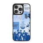 Stray Kids kpop blue collage lyrics iPhone 16 Pro Max Black Case
