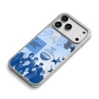 Stray Kids kpop blue collage lyrics iPhone 17 Pro Max Electroplated Silver Case2