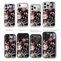 Stray Kids kpop collage with logos Chris Brown Phone Case Black Electroplated Silver For Iphone 11 To 17