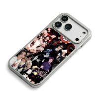 Stray Kids kpop collage with logos iPhone 17 Pro Max Electroplated Silver Case2