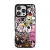 Stray Kids kpop collage with skzoo iPhone 16 Pro Max Black Case