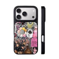 Stray Kids kpop collage with skzoo iPhone 17 Pro Max Black Case