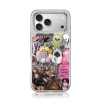 Stray Kids kpop collage with skzoo iPhone 17 Pro Max Electroplated Silver Case1