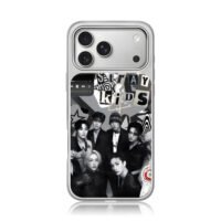 Stray Kids Kpop Grayscale Group Collage iPhone 17 Pro Max Electroplated Silver Case1