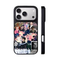 Stray Kids kpop pink photo collage iPhone 17 Pro Max Black Case