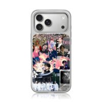 Stray Kids kpop pink photo collage iPhone 17 Pro Max Electroplated Silver Case1