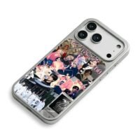 Stray Kids kpop pink photo collage iPhone 17 Pro Max Electroplated Silver Case2