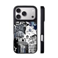Stray Kids kpop retro photo collage iPhone 17 Pro Max Black Case