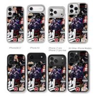 Stray Kids Lee Know Han collage Chris Brown Phone Case Black Electroplated Silver For Iphone 11 To 17