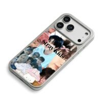 Stray Kids member collage with cute mushroom bunny decor iPhone 17 Pro Max Electroplated Silver Case2