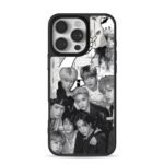 Stray Kids monochrome collage iPhone 16 Pro Max Black Case