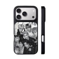 Stray Kids monochrome collage iPhone 17 Pro Max Black Case