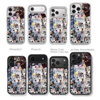 Stray Kids photo collage with SKZOO Chris Brown Phone Case Black Electroplated Silver For Iphone 11 To 17