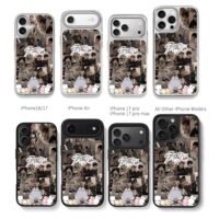 Stray Kids photo collage with SKZOO Chris Brown Phone Case Black Electroplated Silver For Iphone 11 To 17