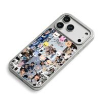 Stray Kids photo collage with SKZOO iPhone 17 Pro Max Electroplated Silver Case2