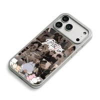 Stray Kids photo collage with SKZOO iPhone 17 Pro Max Electroplated Silver Case2