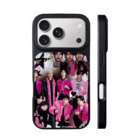 Stray Kids pink black y2k collage iPhone 17 Pro Max Black Case