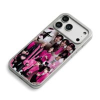 Stray Kids pink black y2k collage iPhone 17 Pro Max Electroplated Silver Case2