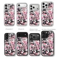Stray Kids pink kpop member collage Chris Brown Phone Case Black Electroplated Silver For Iphone 11 To 17