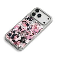 Stray Kids pink kpop member collage iPhone 17 Pro Max Electroplated Silver Case2