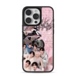 Stray Kids pink motorbike group pic iPhone 16 Pro Max Black Case