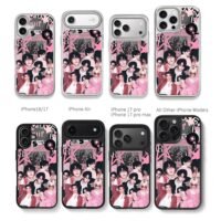 Stray Kids pink y2k kpop collage Chris Brown Phone Case Black Electroplated Silver For Iphone 11 To 17