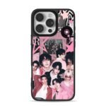 Stray Kids pink y2k kpop collage iPhone 16 Pro Max Black Case