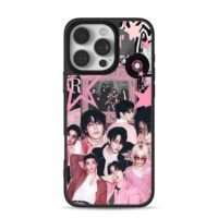 Stray Kids pink y2k kpop collage iPhone 16 Pro Max Black Case