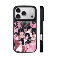 Stray Kids pink y2k kpop collage iPhone 17 Pro Max Black Case