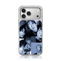 Stray Kids star eye collage blue iPhone 17 Pro Max Electroplated Silver Case1