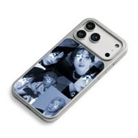 Stray Kids star eye collage blue iPhone 17 Pro Max Electroplated Silver Case2
