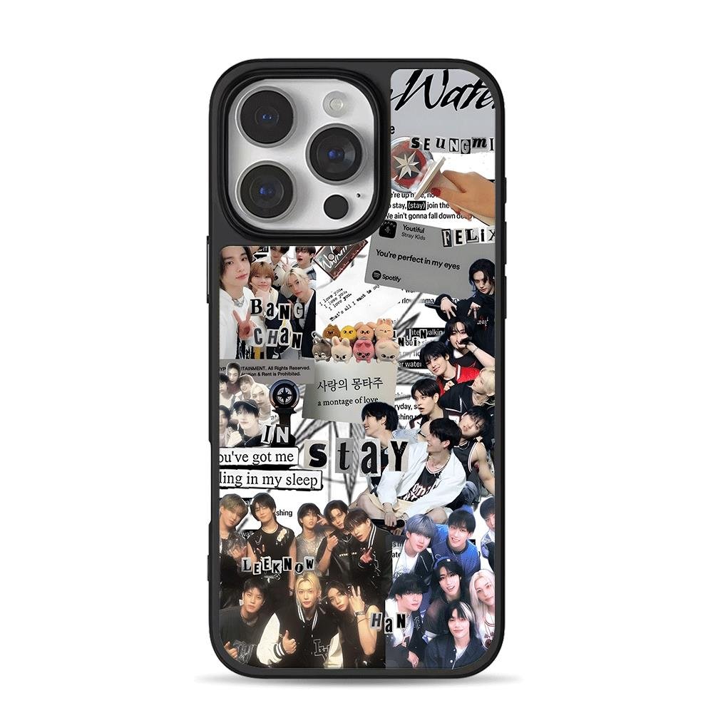 Stray Kids Stay collage with names iPhone 16 Pro Max Black Case Stray Kids Stay collage with names iPhone 16 Pro Max Black Case
