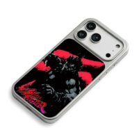Street Fighter Akuma red black iPhone 17 Pro Max Electroplated Silver Case2