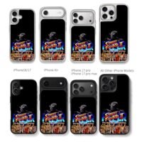 Street Fighter II Anniversary Akuma Chris Brown Phone Case Black Electroplated Silver For Iphone 11 To 17