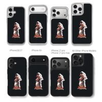 Street Fighter Ryu fighting stance Chris Brown Phone Case Black Electroplated Silver For Iphone 11 To 17