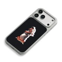 Street Fighter Ryu fighting stance iPhone 17 Pro Max Electroplated Silver Case2