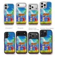 Street Fighter Ryu Ken fight scene Chris Brown Phone Case Black Electroplated Silver For Iphone 11 To 17