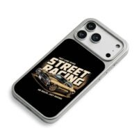 Street racing muscle car art iPhone 17 Pro Max Electroplated Silver Case2