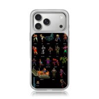 Streets of Rage pixel villain set iPhone 17 Pro Max Electroplated Silver Case1