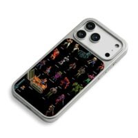 Streets of Rage pixel villain set iPhone 17 Pro Max Electroplated Silver Case2
