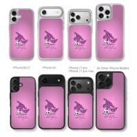 Striped Cat handstand on skull Chris Brown Phone Case Black Electroplated Silver For Iphone 11 To 17