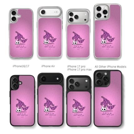 Striped Cat handstand on skull Chris Brown Phone Case Black Electroplated Silver For Iphone 11 To 17